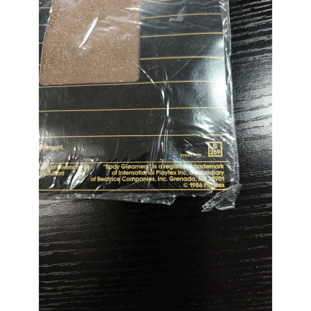 Vintage Givenchy Gleamer Knee High Pantyhose Ultra Sheer Chocolate Comfort Top - Picture 3 of 4